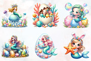 Easter Mermaid Sublimation Clipart, an Illustration by RobertsArt (Thumbnail 4 of 7)