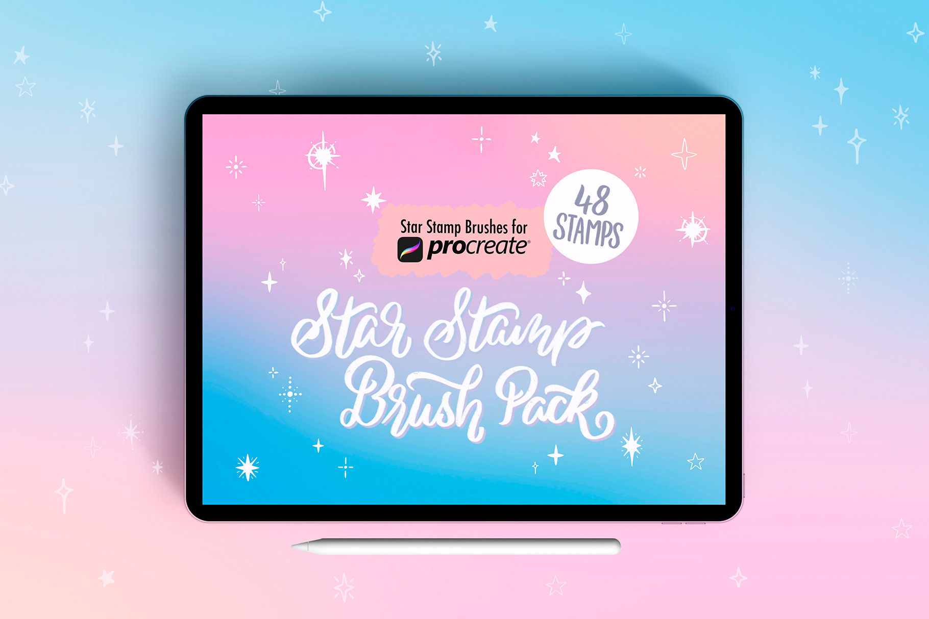 Procreate - Star Stamp Brushes, a Brush Add-On by laura.design