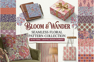 Vintage Floral Seamless Patterns