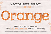 Orange Editable Text Effect, a Layer Style Add-On by rwgusev (Thumbnail 1 of 7)