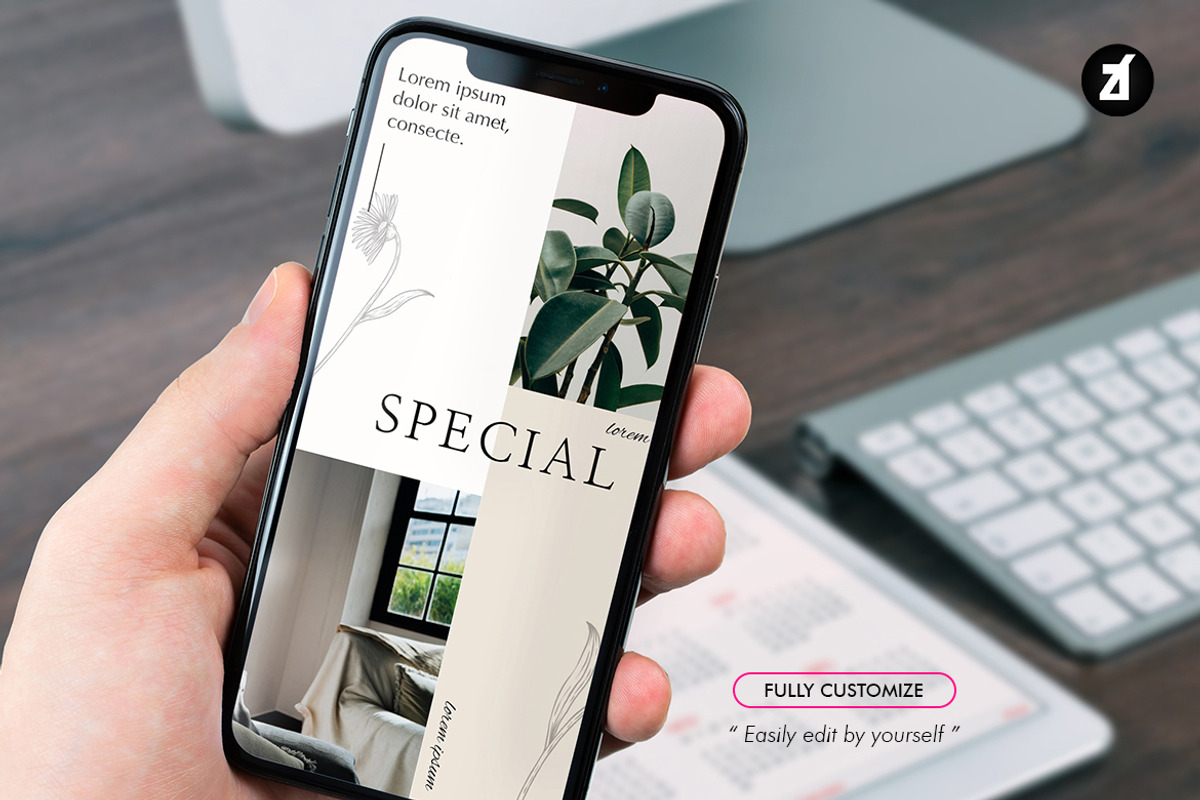 Vintage floral social media template, a Social Media Template by Chanut is industries (Photo 11 of 11)
