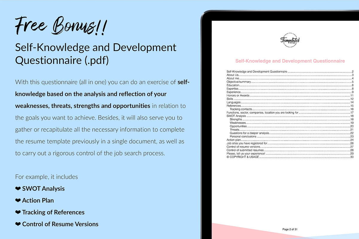 Modern Resume Template / CV - Iris, a Resume Template by Templates Design Co. (Photo 12 of 17)