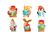 Animal Kids Studying Reading Books, an Animal Illustration by Popmarleo Shop (Thumbnail 9 of 11)