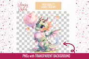 Valentine's Day Dragons Clip Art, an Animal Illustration by Whimsy & Wishes (Thumbnail 2 of 3)