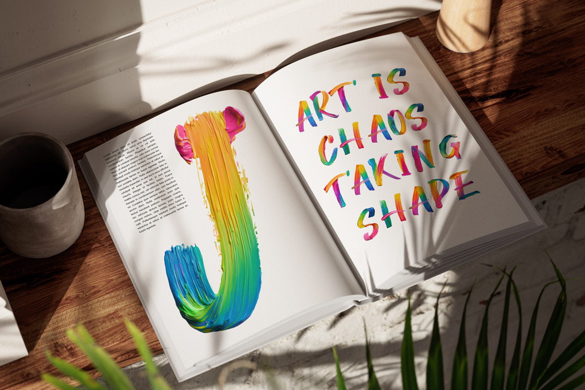 Rainbow Brush Font, a Handwritten Font by Handmadefont (Photo 10 of 11)