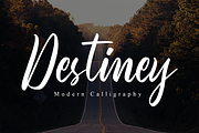Destiney Modern Calligraphy, a Script Font by Fatmawati (Thumbnail 1 of 12)