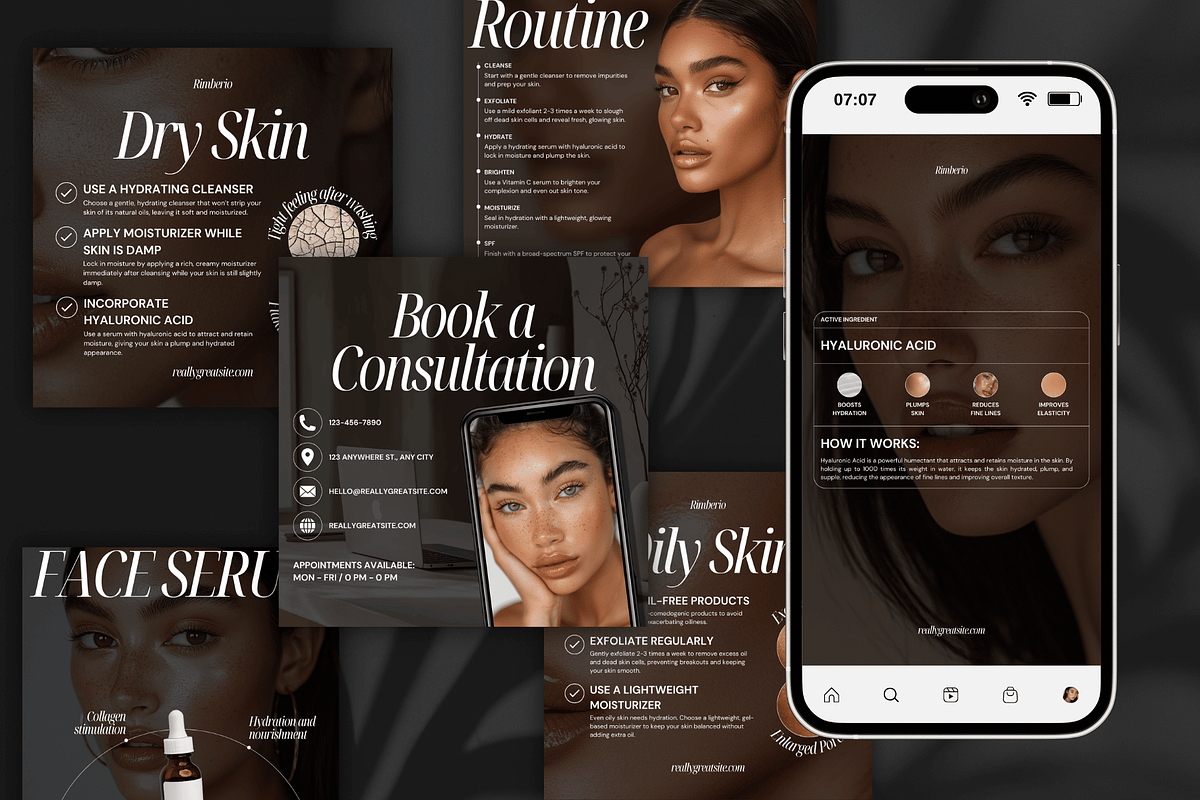 Aesthetic Beauty Instagram Template, a Social Media Template by Xenié Creative (Photo 2 of 10)