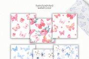 Watercolor Butterfly ClipArt, an Animal Illustration by OllyKo Art (Thumbnail 5 of 7)