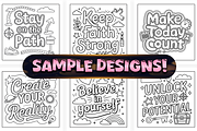 Easy Inspirational Words Coloring, a Decorative Illustration by Craftsbeefy (Thumbnail 3 of 4)