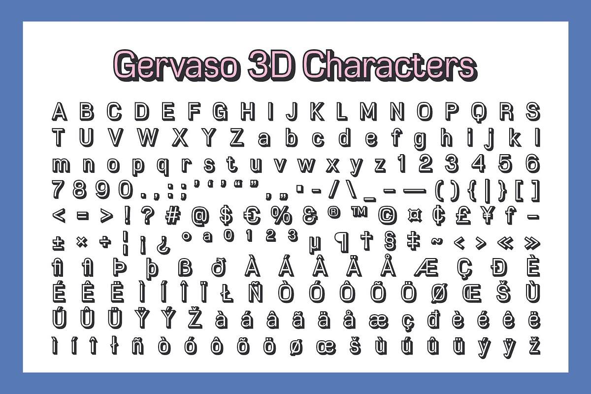 Gervaso 3D, a Sans Serif Font by Craft Supply Co. (Photo 8 of 8)