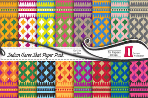 Indian Sari Paper Pack - Ikat