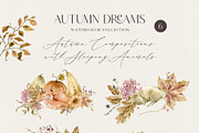AUTUMN DREAMS watercolor collection, a Seasonal Illustration by long summer (Thumbnail 5 of 18)