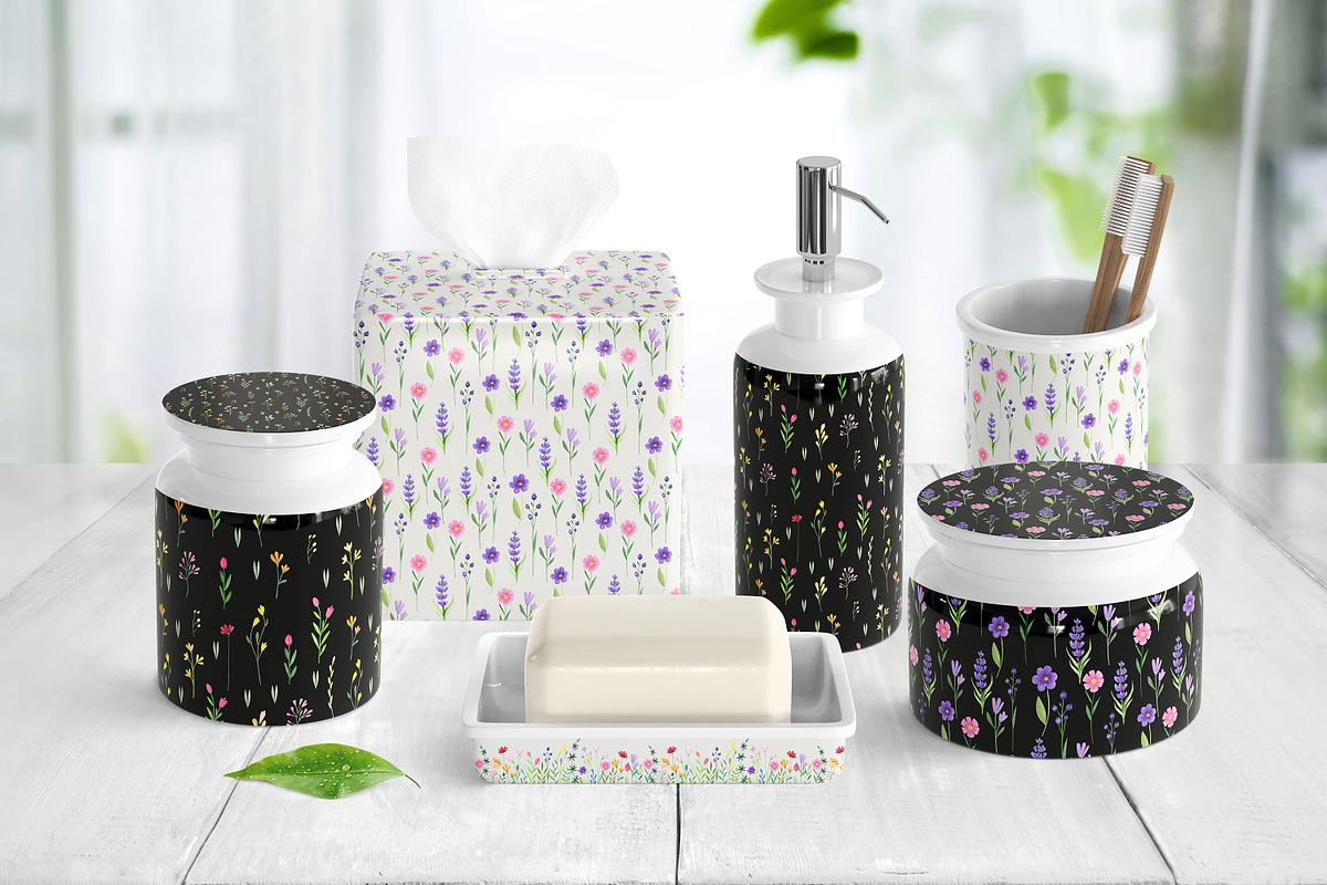 Watercolor Delicate Floral Kit, an Object Graphic by Naty Art (Photo 3 of 18)