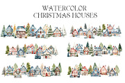 Watercolor Christmas Houses, an Object Illustration by Evgeniia (Thumbnail 4 of 5)