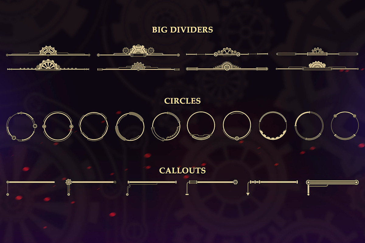 Steampunk UI Set, an Object Graphic by Olga Ryzychenko (Photo 9 of 13)