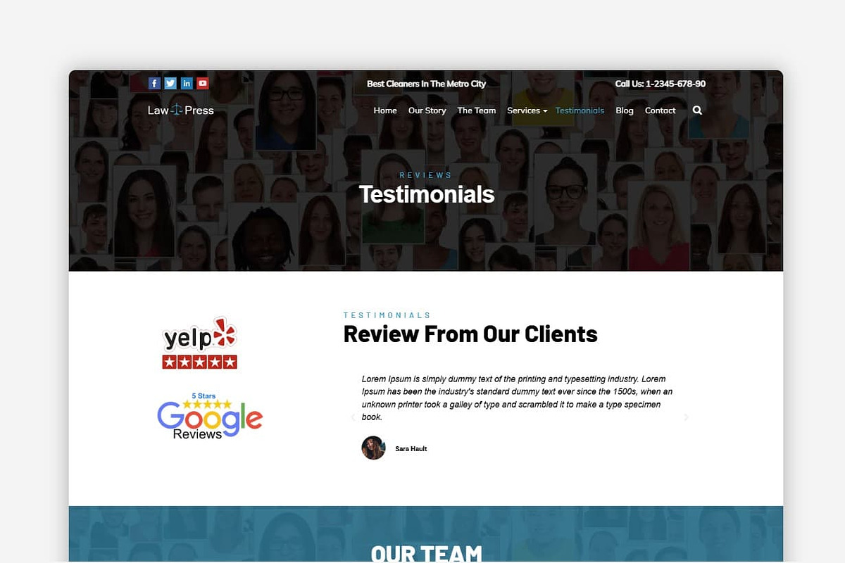 LawPress Law Firm WordPress Theme preview 5