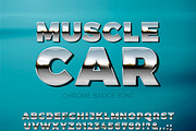 Muscle Car Chrome letters, an Outline Icon by Tashal (Thumbnail 1 of 8)