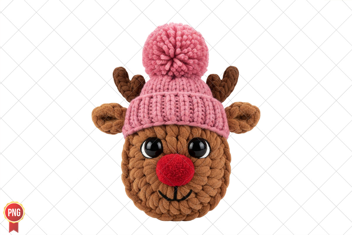 Crochet Faux Yarn Christmas Reindeer, an Illustration by SinaCreation (Photo 1 of 7)