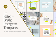 Retro + Bright Instagram Templates, a Social Media Template by Madewest Supply Co. (Thumbnail 2 of 7)