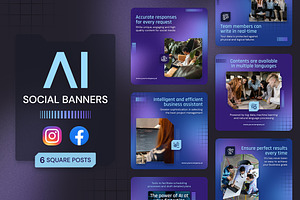 AI Social Media Post Templates, a Social Media Template by Brandify Studio