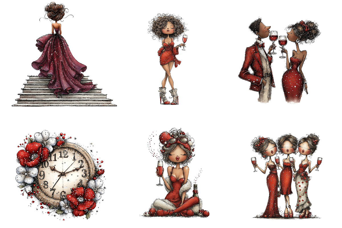 Luxury New Years Eve Clipart, an Illustration by CreationArt (Photo 2 of 5)