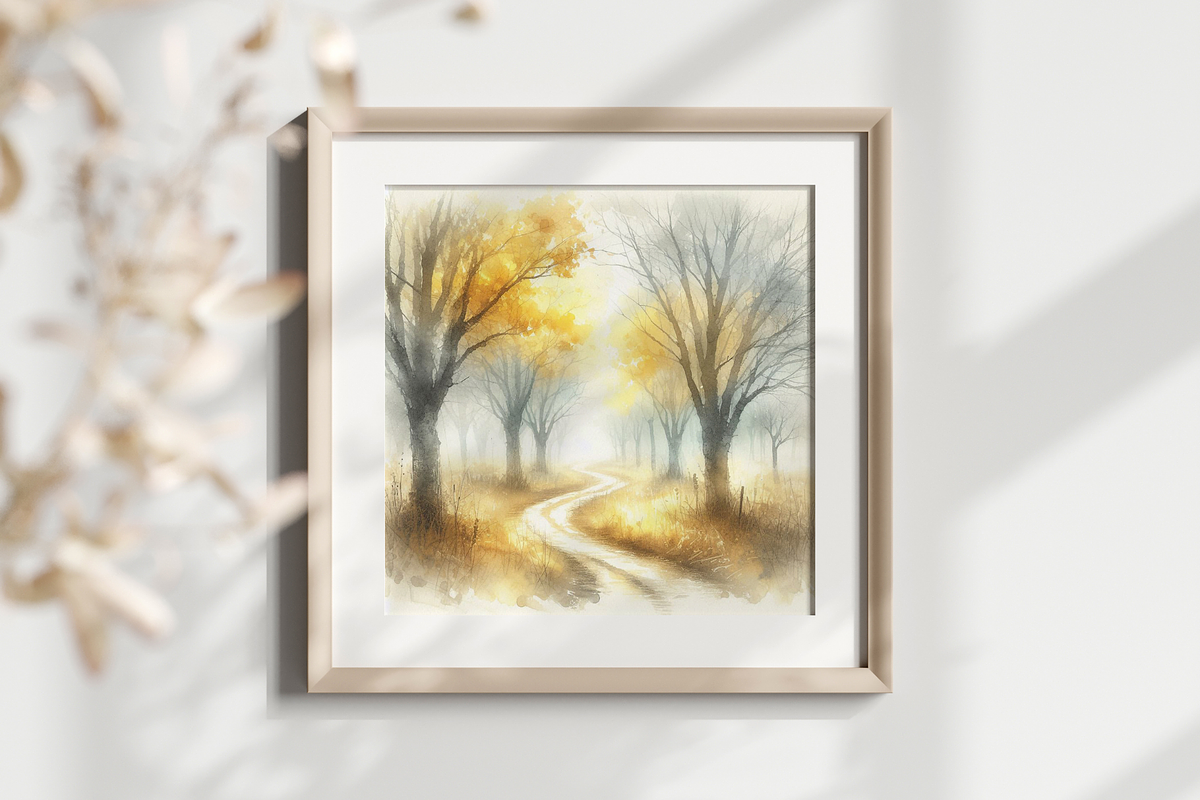 Autumn Glow Forest Path Art, a Seasonal Illustration by Flourish Spark (Photo 3 of 4)