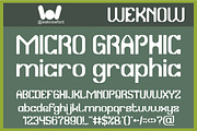 Micro Graphic Font, a Sans Serif Font by weknow (Thumbnail 1 of 8)