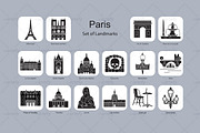 Paris landmark icons (16x), an Icon by Artefy's Graphic Bar (Thumbnail 2 of 2)