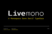 Livemono - A Monospaced Sans Serif, a Sans Serif Font by Littlehand (Thumbnail 1 of 11)