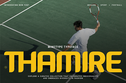Thamire - Sports Font, a Sans Serif Font by Mine Type Lab