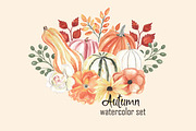 Autumn - watercolor set, a Decorative Illustration by Visual Animal (Thumbnail 1 of 10)