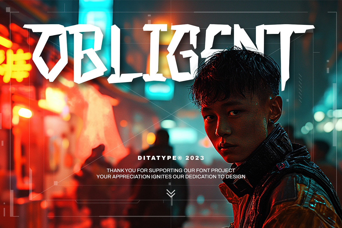 Obligent, a Symbol Font by Ditatype (Photo 11 of 11)
