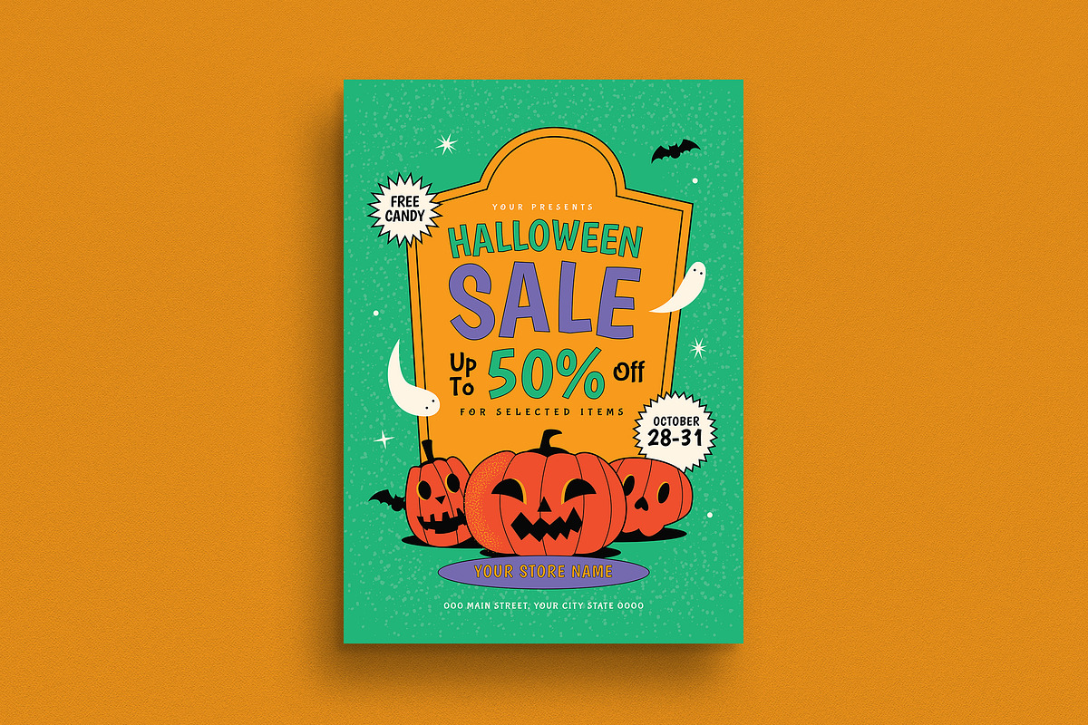 Halloween Sale Event Flyer, a Flyer Template by Guuver (Photo 2 of 3)