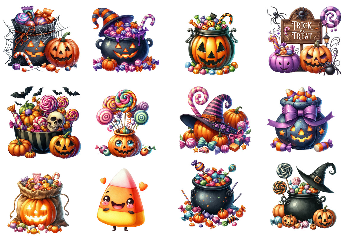 Halloween Candy Clipart, an Illustration by Designworld (Photo 3 of 6)