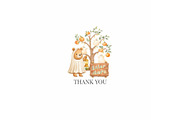 Woodland Halloween Clipart, an Illustration by CharmClipart (Thumbnail 7 of 7)