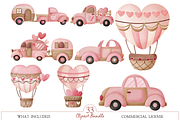 Valentine Transportation PNG Set, an Illustration by MockupWizard (Thumbnail 3 of 5)