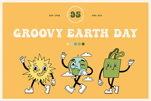 Groovy Earth Day Elements & Prints