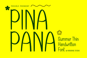 PinaPana a Fancy Handwritten Font, a Handwritten Font by Rasiorise Studio
