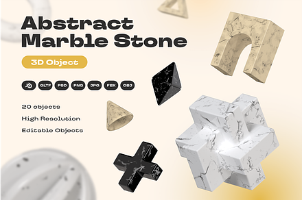 Abstract Marble 3D, an Object 3D Model by kerismaker