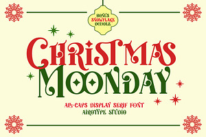 Christmas Moonday - All Caps Serif