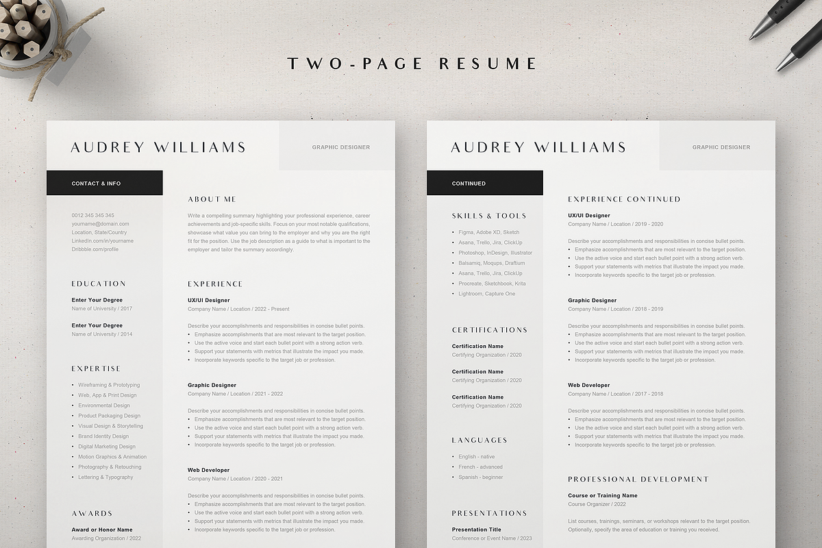 Resume Template Audrey, a Resume Template by Olympia Resume (Photo 2 of 5)