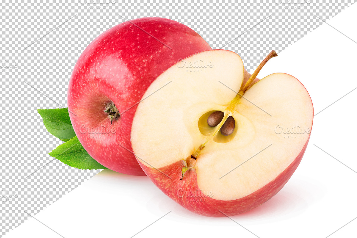 Cut red apples, an Object Graphic by Fruits+Veggies (Photo 2 of 6)