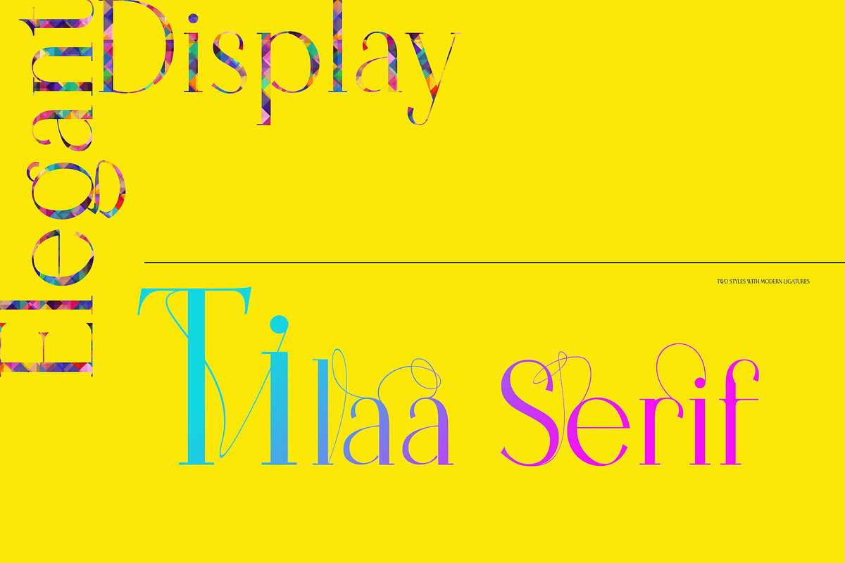 Tilaa Serif -Ligature Typeface, a Serif Font by Ryul Davidson (Photo 1 of 13)