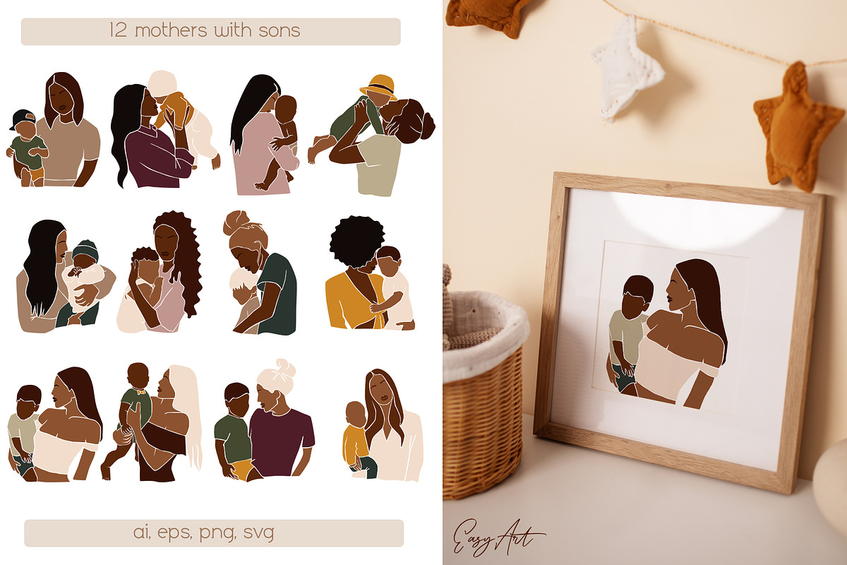 Mother and baby collection, a Decorative Illustration by EasyArt (Photo 4 of 9)