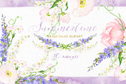 Summertime watercolor flowers, a Texture Illustration by LABFcreations (Thumbnail 2 of 9)