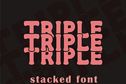 Wavy Stacked Bundle- Retro Font, a Serif Font by MaxArt Foundry (Thumbnail 13 of 14)