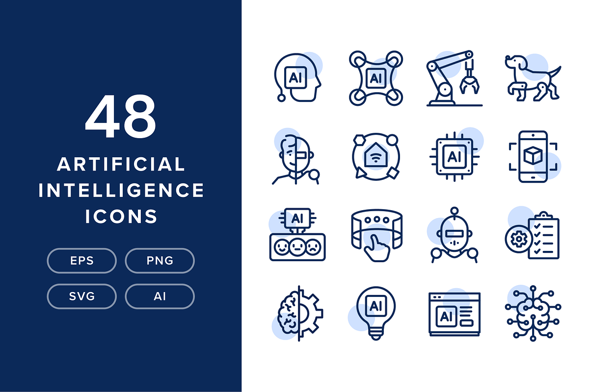 48 Artificial Intelligence Icons, an Icon by Furnace (Photo 1 of 5)
