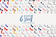6 Seamless Shoes Pattern, a Pattern Graphic by Petite Salade (Thumbnail 1 of 3)
