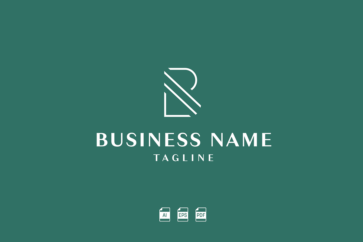 Minimalist Letter B Monogram Logo, a Templates & Theme by megmccombsdesign