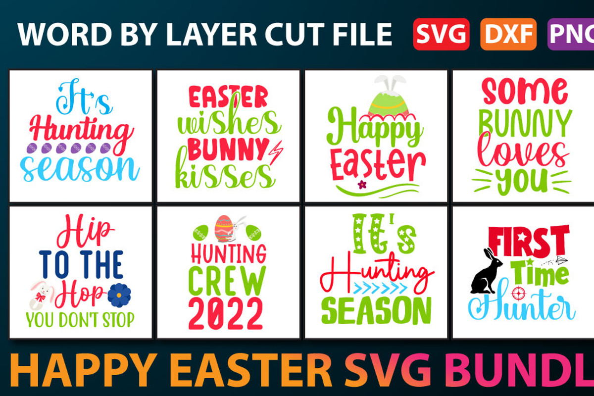 Happy Easter SVG Bundle, Easter SVG, an Object Graphic by Creative Art (Photo 2 of 7)